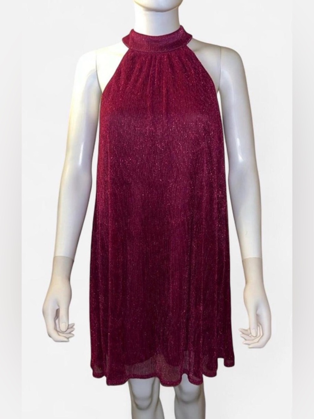 NWT Nine West burgundy/magenta metallic dress size small - Picture 1 of 3